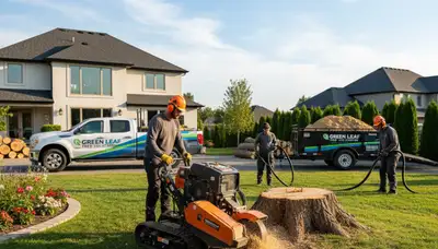 Professional stump removal service in Harrisburg, PA with safe grinding and tree root extraction