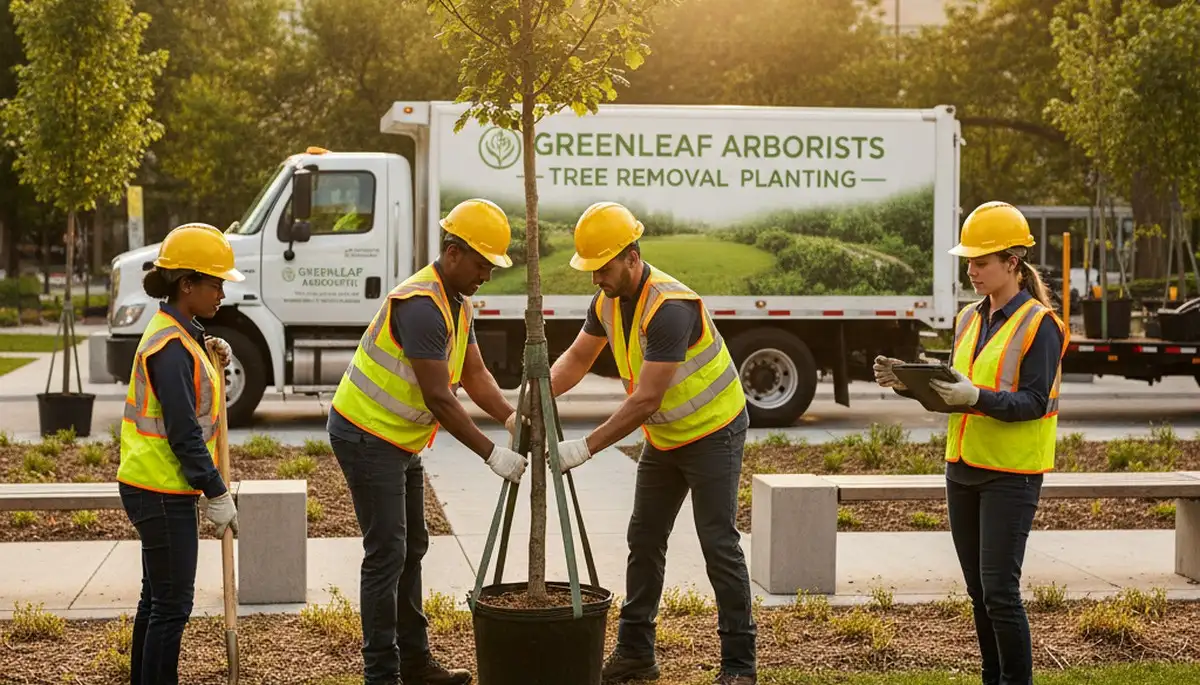 Arborist planting new tree in Harrisburg, PA for Chop Chop Tree professional landscaping service