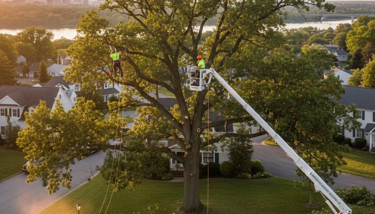 Professional tree removal service in Harrisburg PA safely clearing trees for residential properties